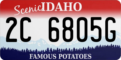 ID license plate 2C6805G