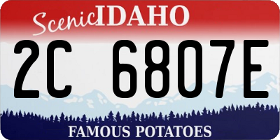 ID license plate 2C6807E