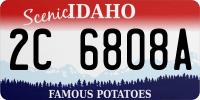 ID license plate 2C6808A