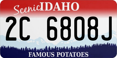 ID license plate 2C6808J