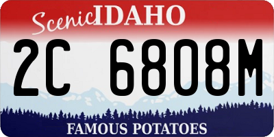 ID license plate 2C6808M