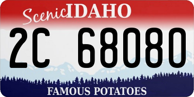 ID license plate 2C6808O