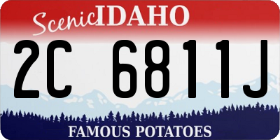ID license plate 2C6811J