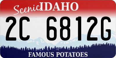 ID license plate 2C6812G