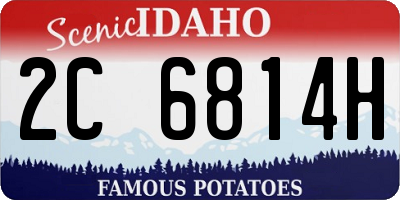 ID license plate 2C6814H