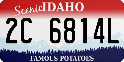 ID license plate 2C6814L