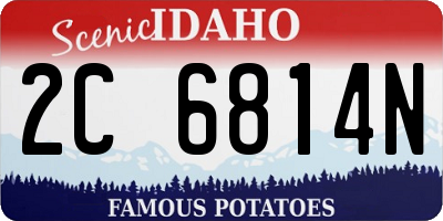 ID license plate 2C6814N