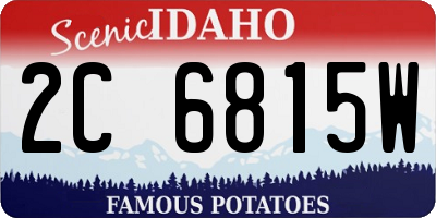 ID license plate 2C6815W