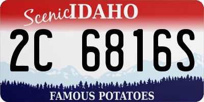 ID license plate 2C6816S