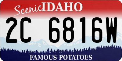 ID license plate 2C6816W
