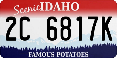 ID license plate 2C6817K