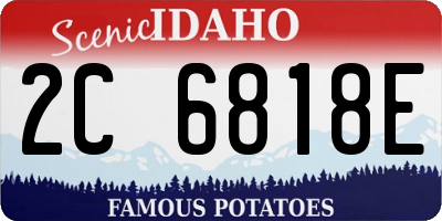 ID license plate 2C6818E
