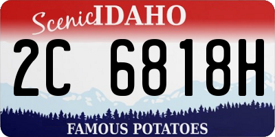 ID license plate 2C6818H