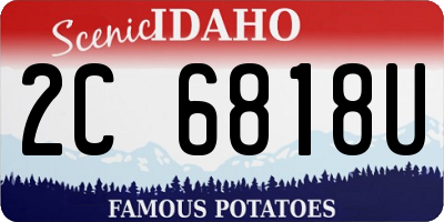 ID license plate 2C6818U