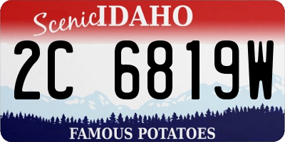 ID license plate 2C6819W