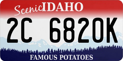 ID license plate 2C6820K