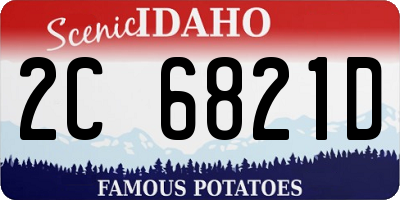 ID license plate 2C6821D