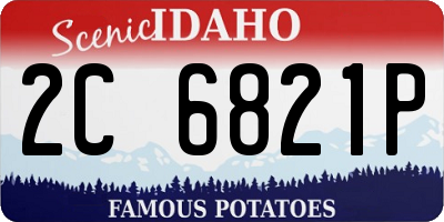 ID license plate 2C6821P