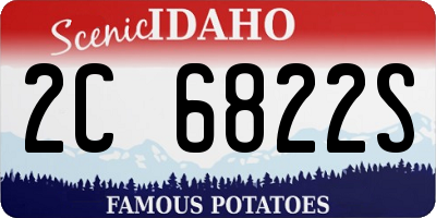ID license plate 2C6822S