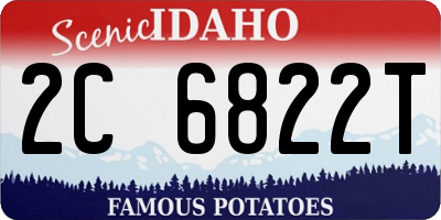 ID license plate 2C6822T