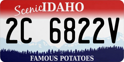 ID license plate 2C6822V