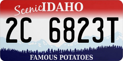 ID license plate 2C6823T