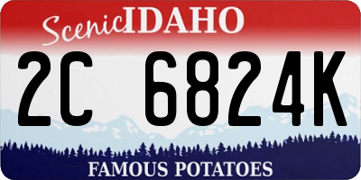 ID license plate 2C6824K