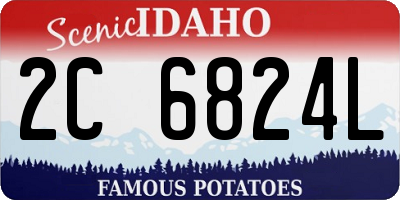 ID license plate 2C6824L