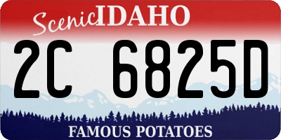 ID license plate 2C6825D