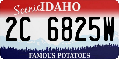 ID license plate 2C6825W
