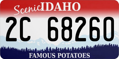 ID license plate 2C6826O