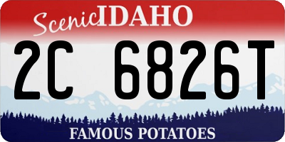 ID license plate 2C6826T