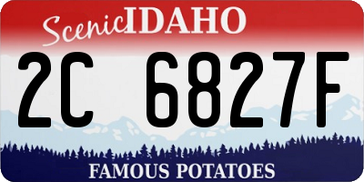 ID license plate 2C6827F