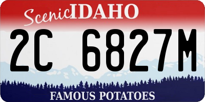 ID license plate 2C6827M