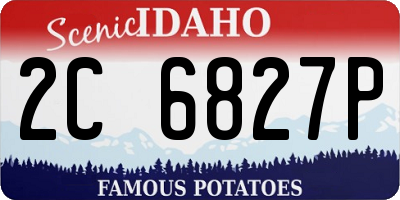 ID license plate 2C6827P