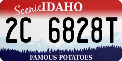 ID license plate 2C6828T