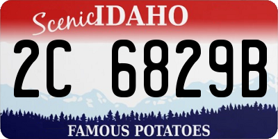 ID license plate 2C6829B