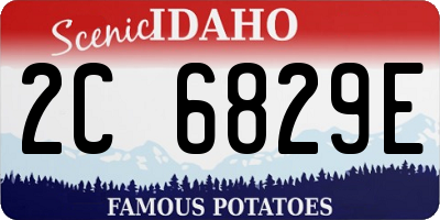 ID license plate 2C6829E