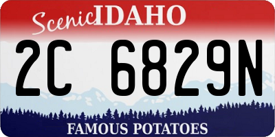 ID license plate 2C6829N