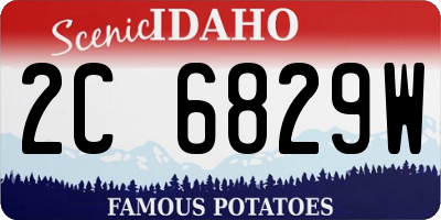 ID license plate 2C6829W