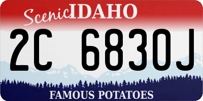 ID license plate 2C6830J