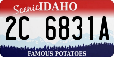 ID license plate 2C6831A