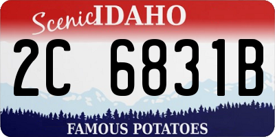 ID license plate 2C6831B