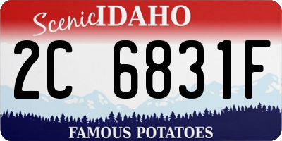 ID license plate 2C6831F