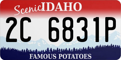 ID license plate 2C6831P
