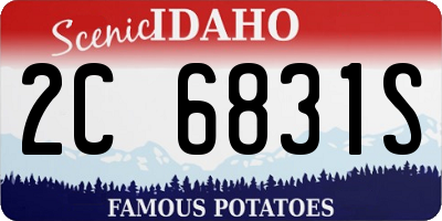 ID license plate 2C6831S