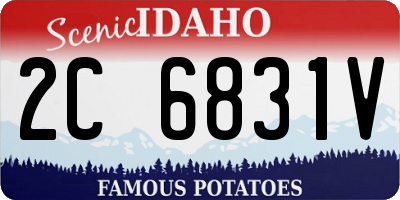ID license plate 2C6831V