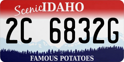 ID license plate 2C6832G