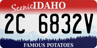 ID license plate 2C6832V