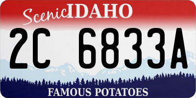 ID license plate 2C6833A